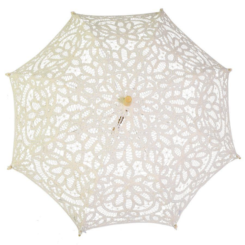 Ombrello pizzo traforato crema cmÃ¸80x66