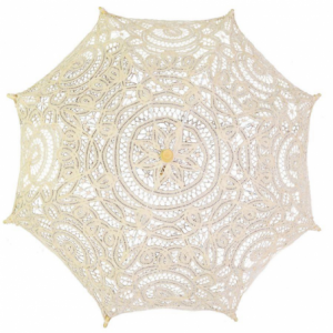 Zoom Ombrello pizzo traforato crema cm ø60x4h44