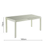 Set Tavolo polyrattan + 6 Poltrone adila polyrattan bianco ghiaccio quadro cm 60x61h44/46/65/88