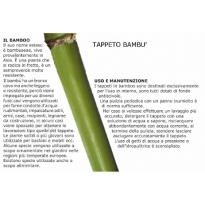 Zoom Tappeto bambu' bacchette sottili cm60x180