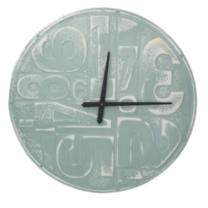 Orologio metallo numeri verde cmø70x3