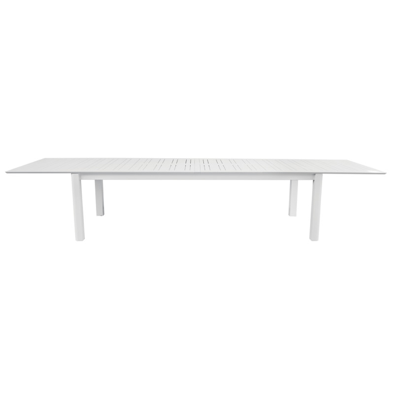 Tavolo Santorini allungabile 265-398x110 bianco doppio allungo