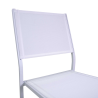 Set Tavolo alluminio + 4 Sedie alluminio sullivan bianco con textilene bianco cm 55x46h43/88