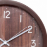 Orologio plastica effetto legno noce tondo cmø25,7h4,2