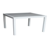 Set Tavolo alluminio + 4 Sedie alluminio sullivan bianco con textilene bianco cm 55x46h43/88