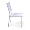 Set Tavolo alluminio + 6 Sedie alluminio sullivan bianco con textilene bianco cm 55x46h43/88