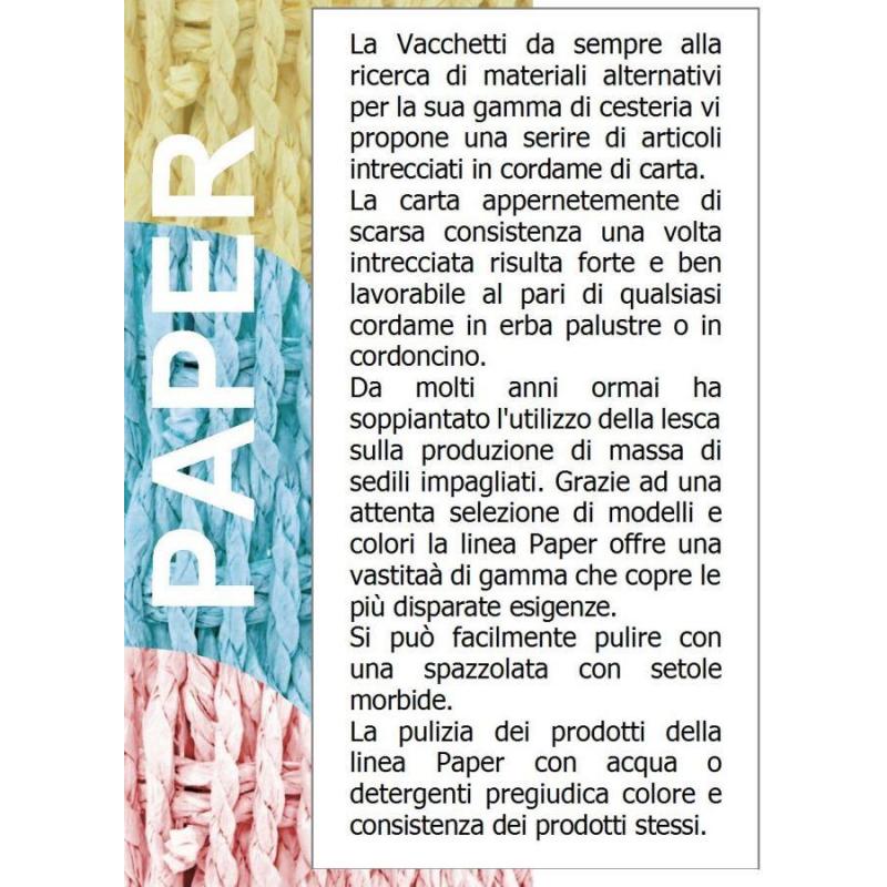 Cestone paper bianco 1-2 con fodera rettangolare cm45x35h54