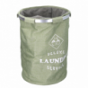 Cestone tessuto sacco verde tondo pieghevole cm ø40h55