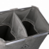 Cestone tessuto sacco grigio doppio pieghevole cm 54x34.5h50.5