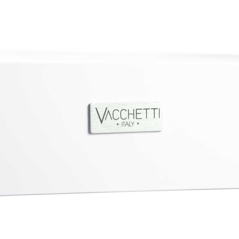 Set Tavolo alluminio + 6 Sedie alluminio sullivan bianco con textilene bianco cm 55x46h43/88
