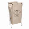 Cestone tessuto sacco beige pieghevole cm 29x33.5h66