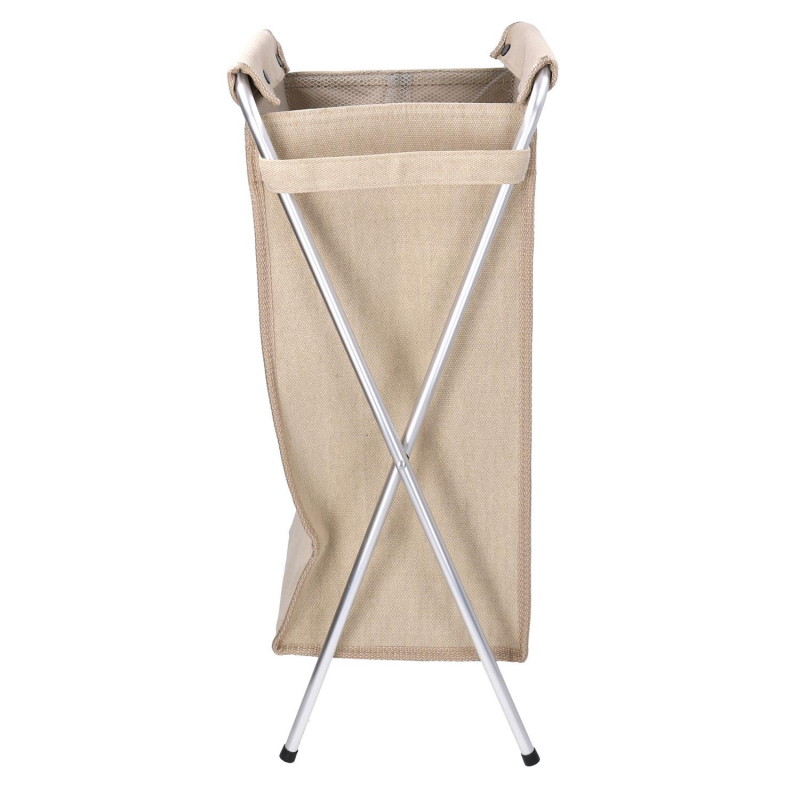 Cestone tessuto sacco beige pieghevole cm 29x33.5h66