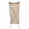 Cestone tessuto sacco beige pieghevole cm 29x33.5h66