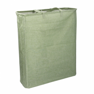 Zoom Cestone tessuto sacco verde rettangolare pieghevole cm55x19h66