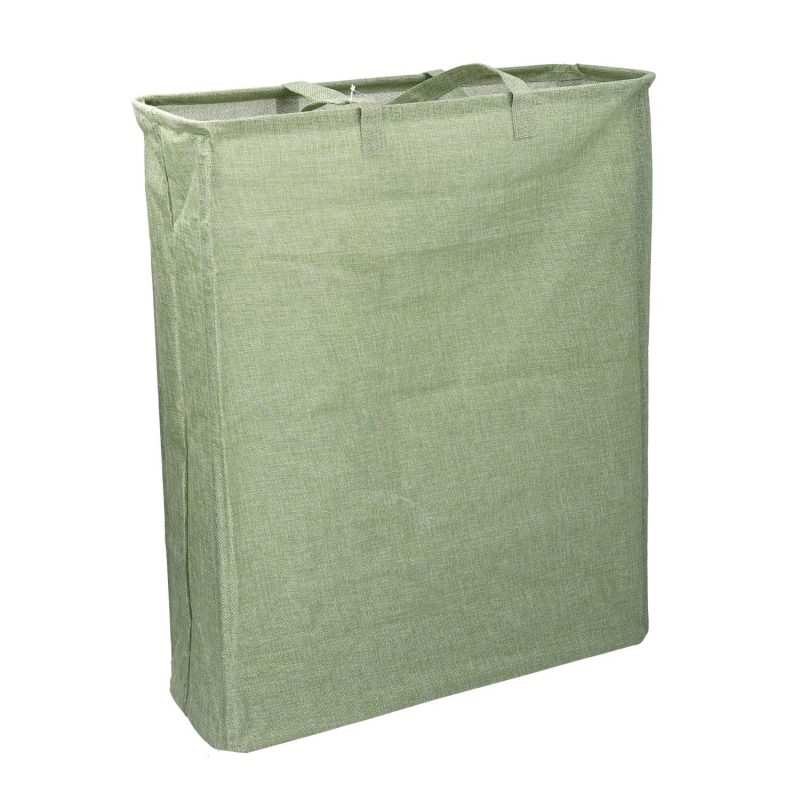 Cestone tessuto sacco verde rettangolare pieghevole cm55x19h66