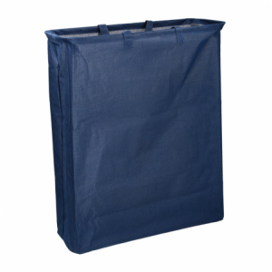 Zoom Cestone tessuto sacco blu rettangolare pieghevole cm 55x19h66