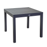 Set Tavolo alluminio + 4 Sedie alluminio sullivan impilabile antracite cm 55x46h43/88