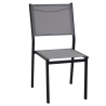 Set Tavolo alluminio + 4 Sedie alluminio sullivan impilabile antracite cm 55x46h43/88