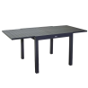 Set Tavolo alluminio + 4 Sedie alluminio sullivan impilabile antracite cm 55x46h43/88