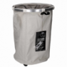 Cestone tessuto grigio tondo pieghevolecm ø40h55