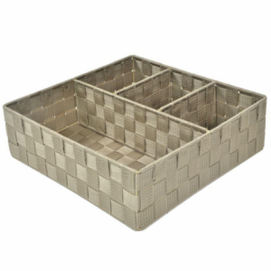 Cassetto poliestere tortora quadro cm32x32h10