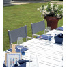 Tavolo Santorini allungabile 265-398x110 bianco doppio allungo