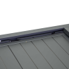 Set Tavolo alluminio + 4 Poltrone alluminio sullivan impilabile antracite cm 61x56h43/60/84