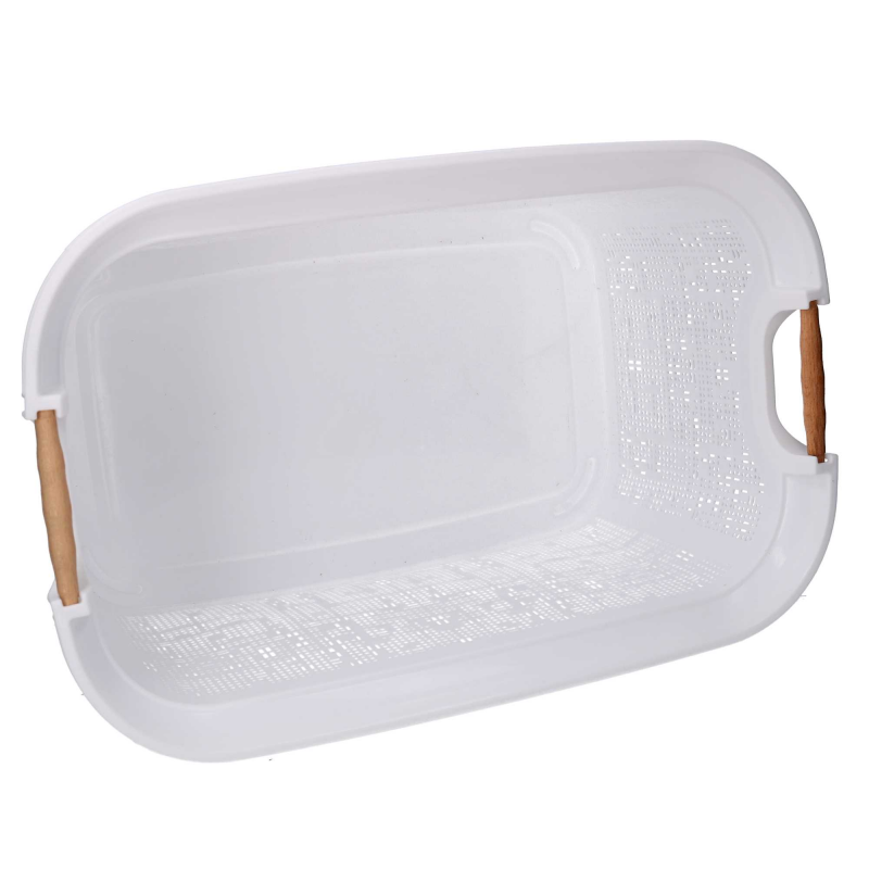 Cassetto plastica bianco rettangolare cm32x20h14