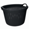 Cesta portabiancheria plastica antracite tonda cm ø48,6h32,6