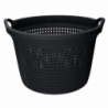 Cesta portabiancheria plastica antracite tonda cm ø48,6h32,6