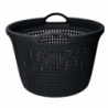 Cesta portabiancheria plastica antracite tonda cm ø48,6h32,6