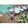 Tavolo Santorini allungabile 265-398x110 bianco doppio allungo