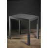 Set Tavolo alluminio + 4 Sedie alluminio sullivan impilabile antracite cm 55x46h43/88