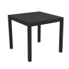 Set Tavolo alluminio + 4 Poltrone alluminio sullivan impilabile antracite cm 61x56h43/60/84