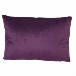 Cuscino velluto viola rettangolare cm35x50h10
