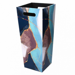 Zoom Portaombrelli ecopelle 1-2 blu marocco rettangolare cm 25x25h53