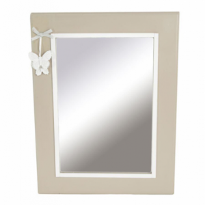 Specchio rettangolare con farfalle cm32x42x2