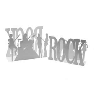 Portariviste metallo rock 1-2 bianco cm35x12h24