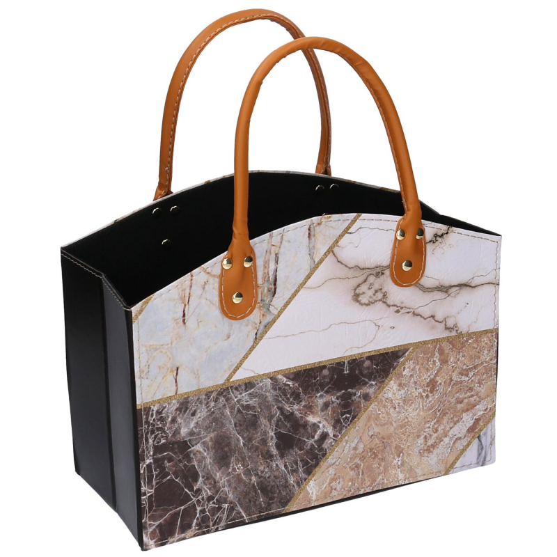 Portariviste ecopelle marmo rettangolare cm33,5x15,5h26/40