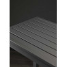Set Tavolo alluminio + 4 Poltrone alluminio sullivan impilabile antracite cm 61x56h43/60/84