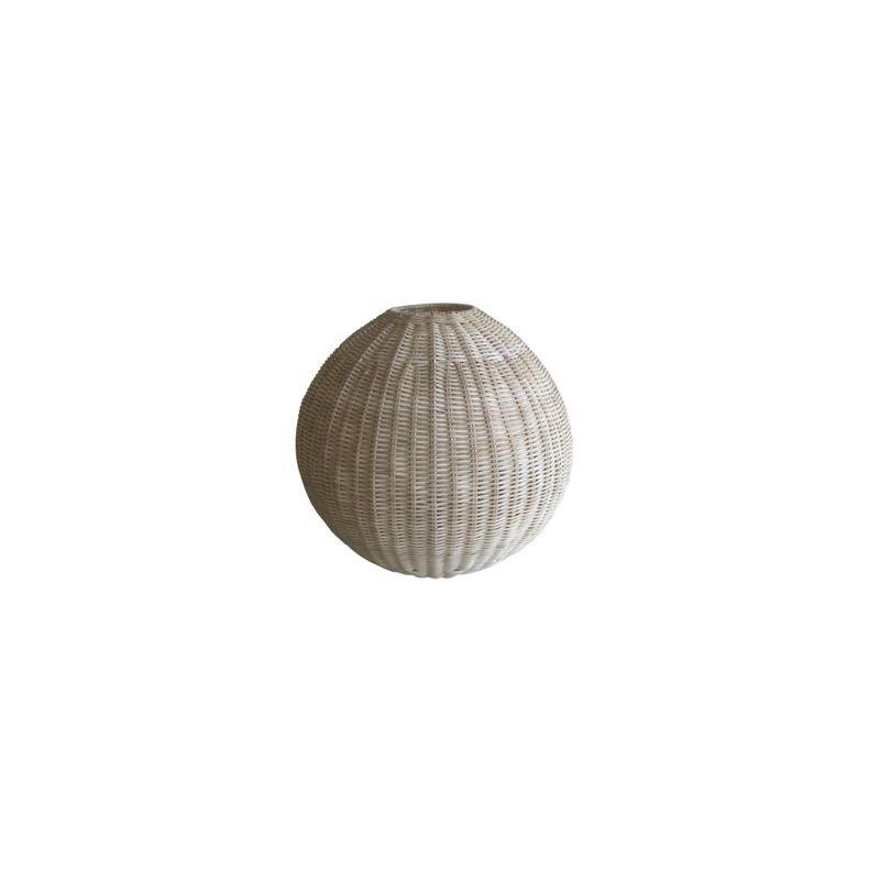 Lampadario rattan naturale sfera cmø37h37