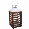 Lanterna legno marrone rettangolare cm23,5x23h49