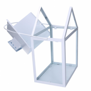 Zoom Lanterna metallo 1-3 bianco cm 27x18,2h41/51