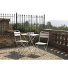Set Tavolo metallo + 4 Sedie metallo rovigo pieghevole bianco cm 44x53h45/86