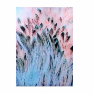 Quadro dipinto azzurro rosa cm50x70x3