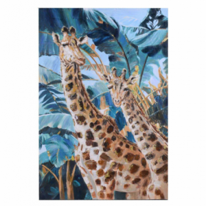 Quadro dipinto giraffe cm60x90x4