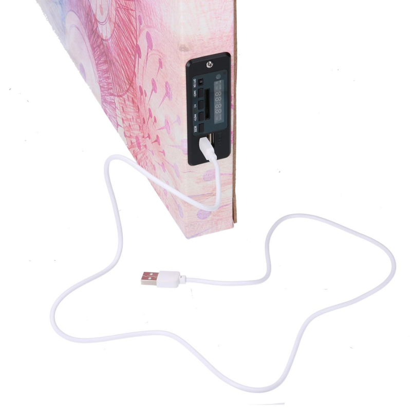 Quadro stampa bluetooth blu fucsia cm60x60x4