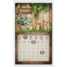 Quadro led con calendario marrone rettangolare cm30x50x1,8