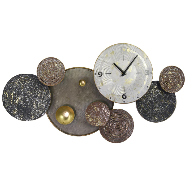 Quadro metallo con orologio multicolor cm91,4x5,7x50,8