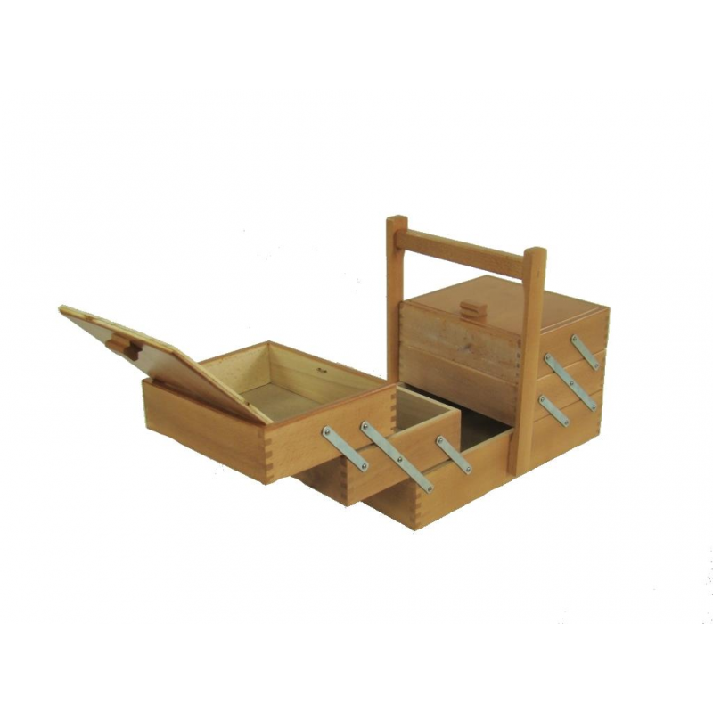 Portalavoro n.12 noce cm34xh18/29,5x20 legno di faggio made in italy